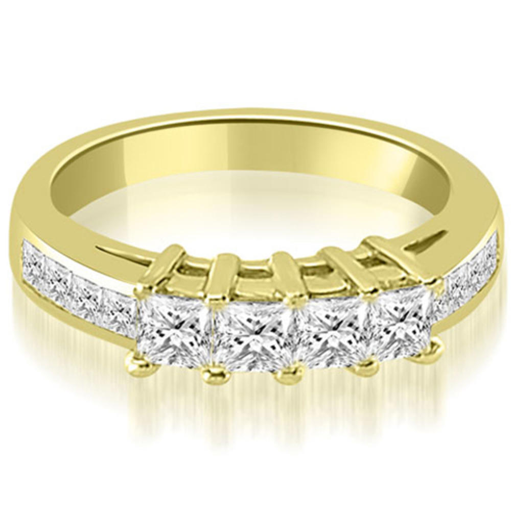2.70 cttw. 14K Yellow Gold Channel Princess and Round Cut Diamond Bridal Set (I1, H-I)