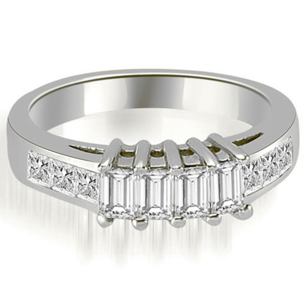 3.00 Cttw Princess- and Emerald-Cut Diamond 14K White Gold Bridal Set