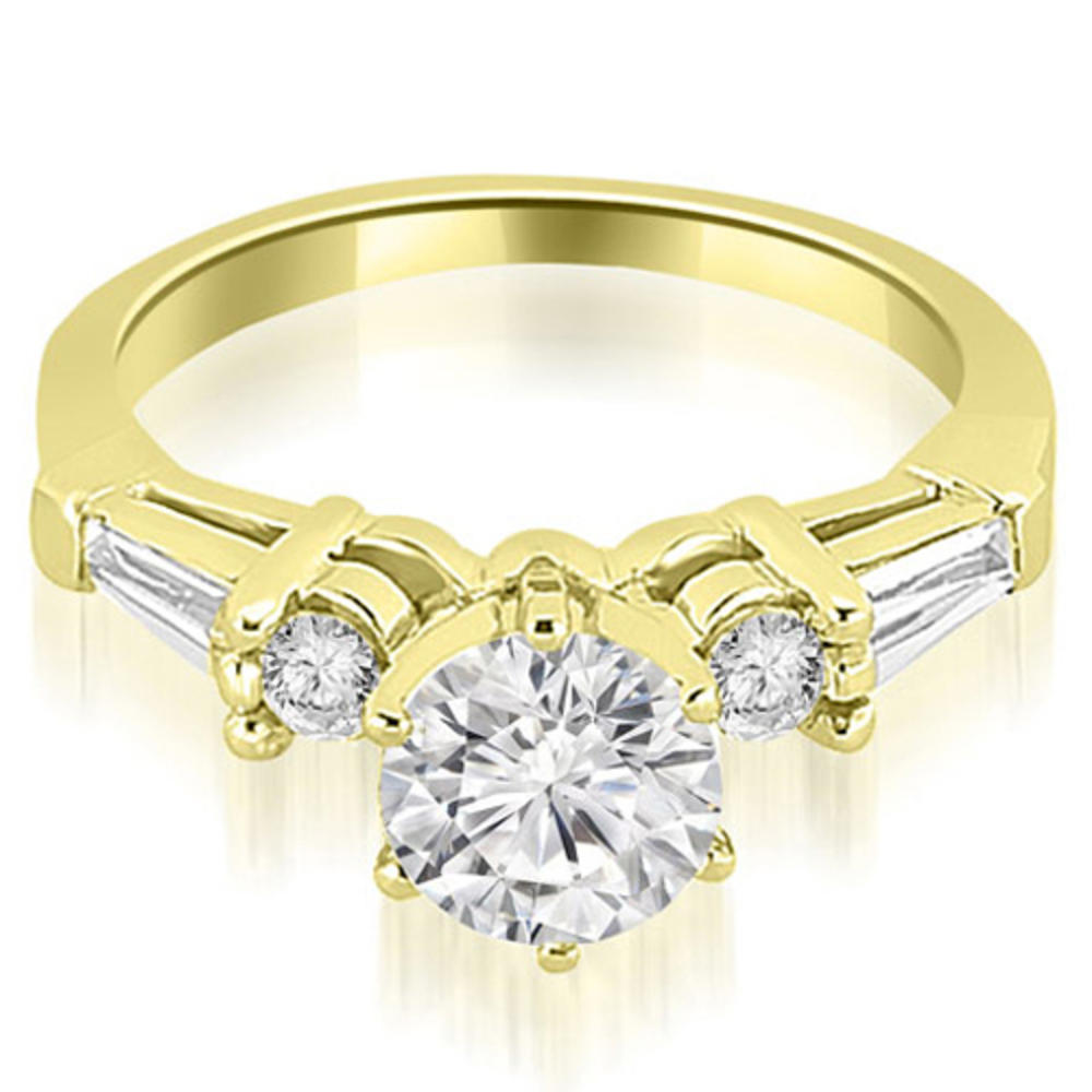 14K Yellow Gold 0.70 cttw Baguette and Round Diamond Engagement Ring (I1, H-I)