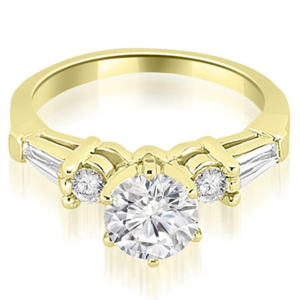 18K Yellow Gold 0.70 cttw Baguette and Round Diamond Engagement Ring (I1, H-I)