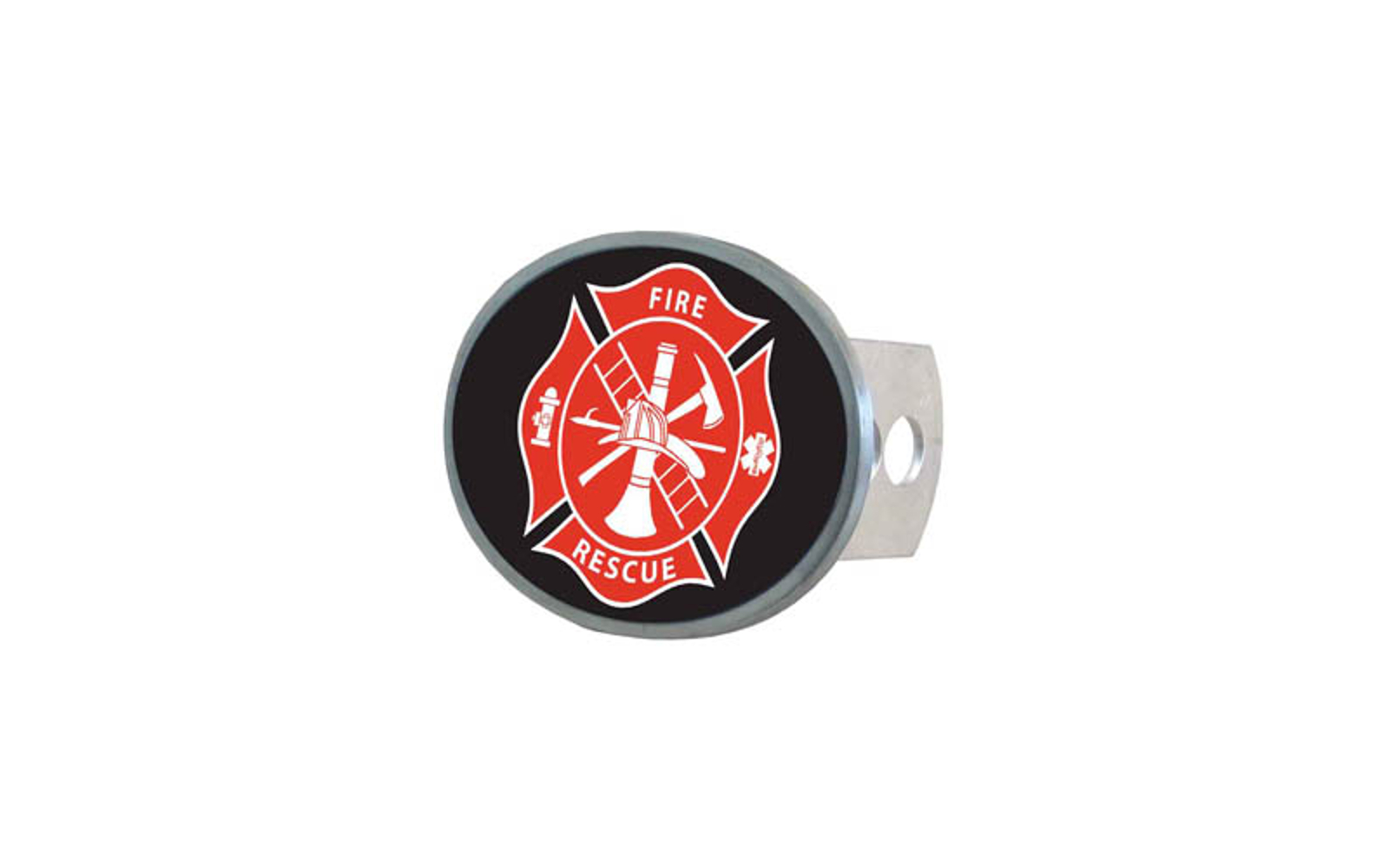 Firefighter Badge Oval Hitch Cover
