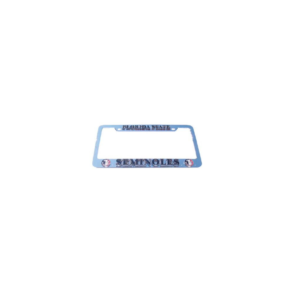 College Deluxe Steel License Plate Frames