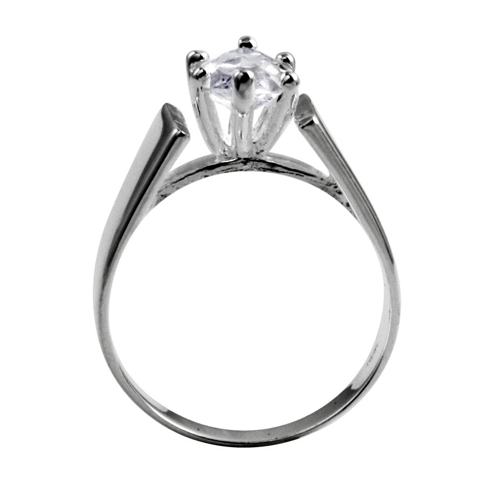 2.11 TCW Marquise-Cut Cubic Zirconia Sterling Silver Ring