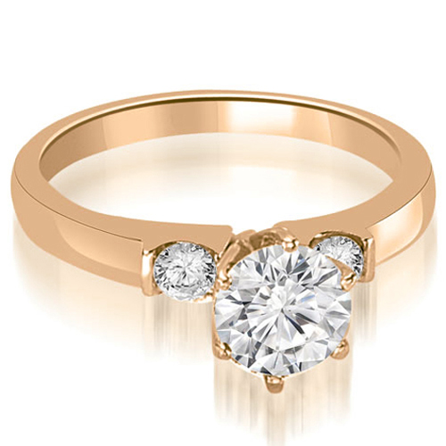14K Rose Gold 0.65 cttw Round Cut Diamond Engagement Ring (I1, H-I)