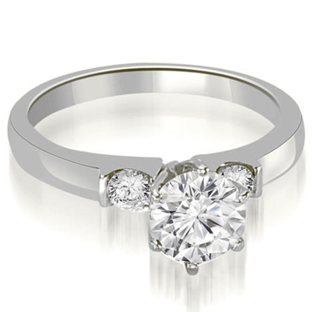 1.10 cttw. 14K White Gold Round Cut Diamond Engagement Bridal Set (I1, H-I)