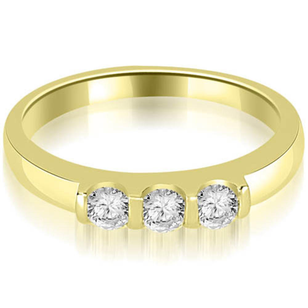 1.10 cttw. 14K Yellow Gold Round Cut Diamond Engagement Bridal Set (I1, H-I)
