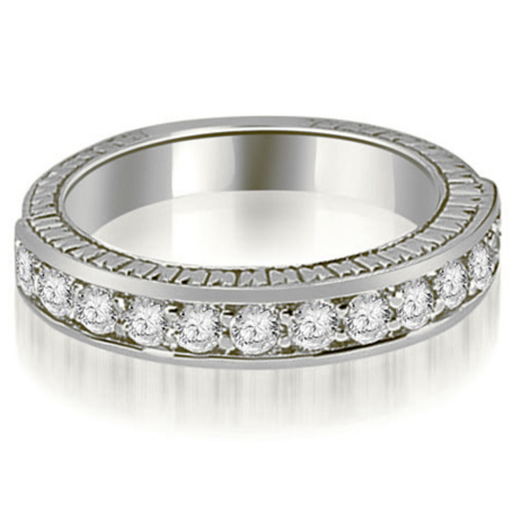 1.90 Cttw Round-Cut 14K White Gold Diamond Engagement Ring Set