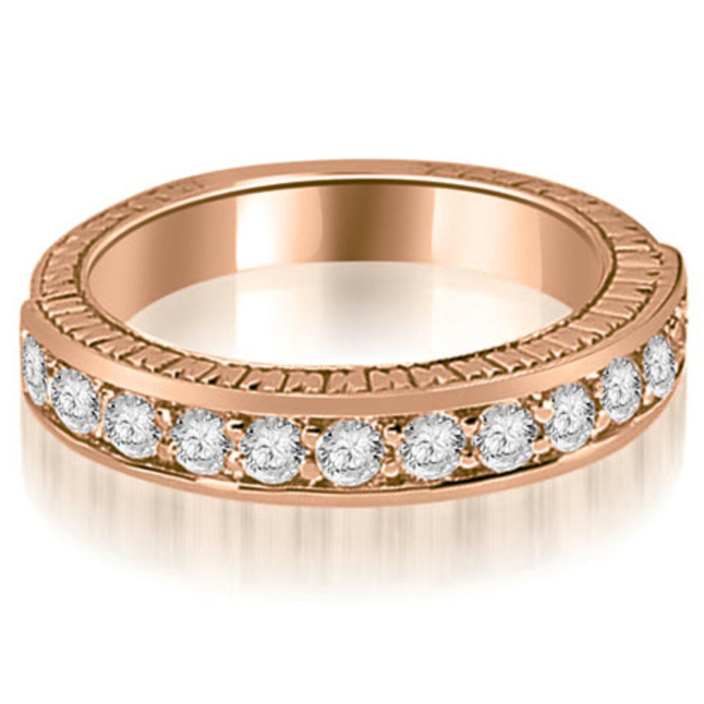 1.65 Cttw Round Cut 18K Rose Gold Diamond Bridal Set