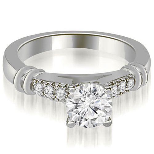 14K White Gold 0.60 cttw. Round Cut Diamond Engagement Ring (I1, H-I)