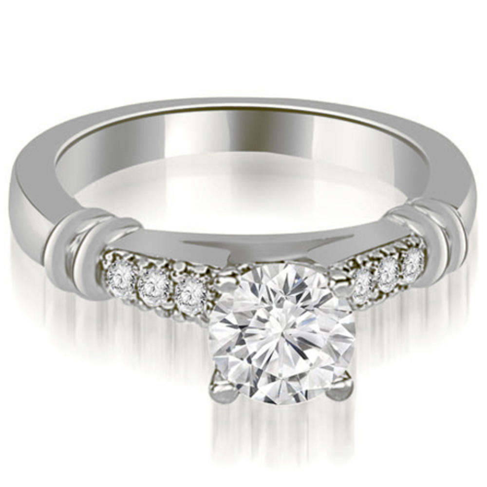 0.78 Cttw. Round Cut 14K White Gold Diamond Bridal Set