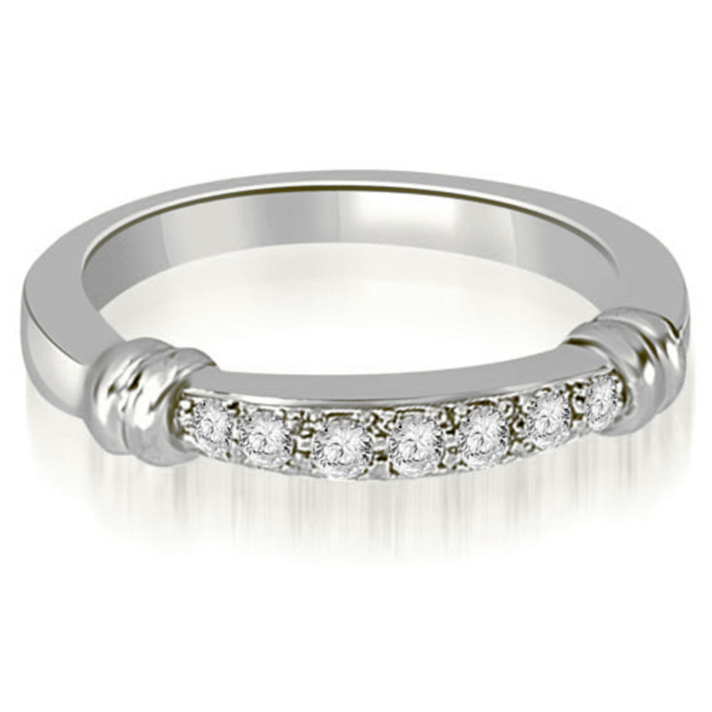 0.68 Cttw Round Cut 14K White Gold Diamond Engagement Ring