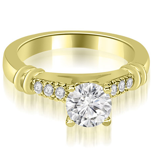 14K Yellow Gold 0.50 cttw  Round Cut Diamond Engagement Ring (I1, H-I)