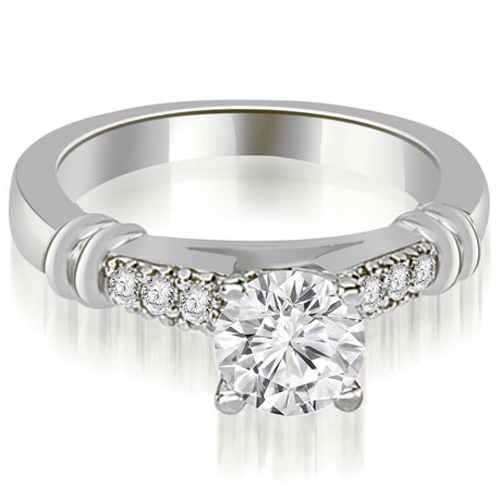 18K White Gold 0.50 cttw. Round Cut Diamond Engagement Ring (I1, H-I)