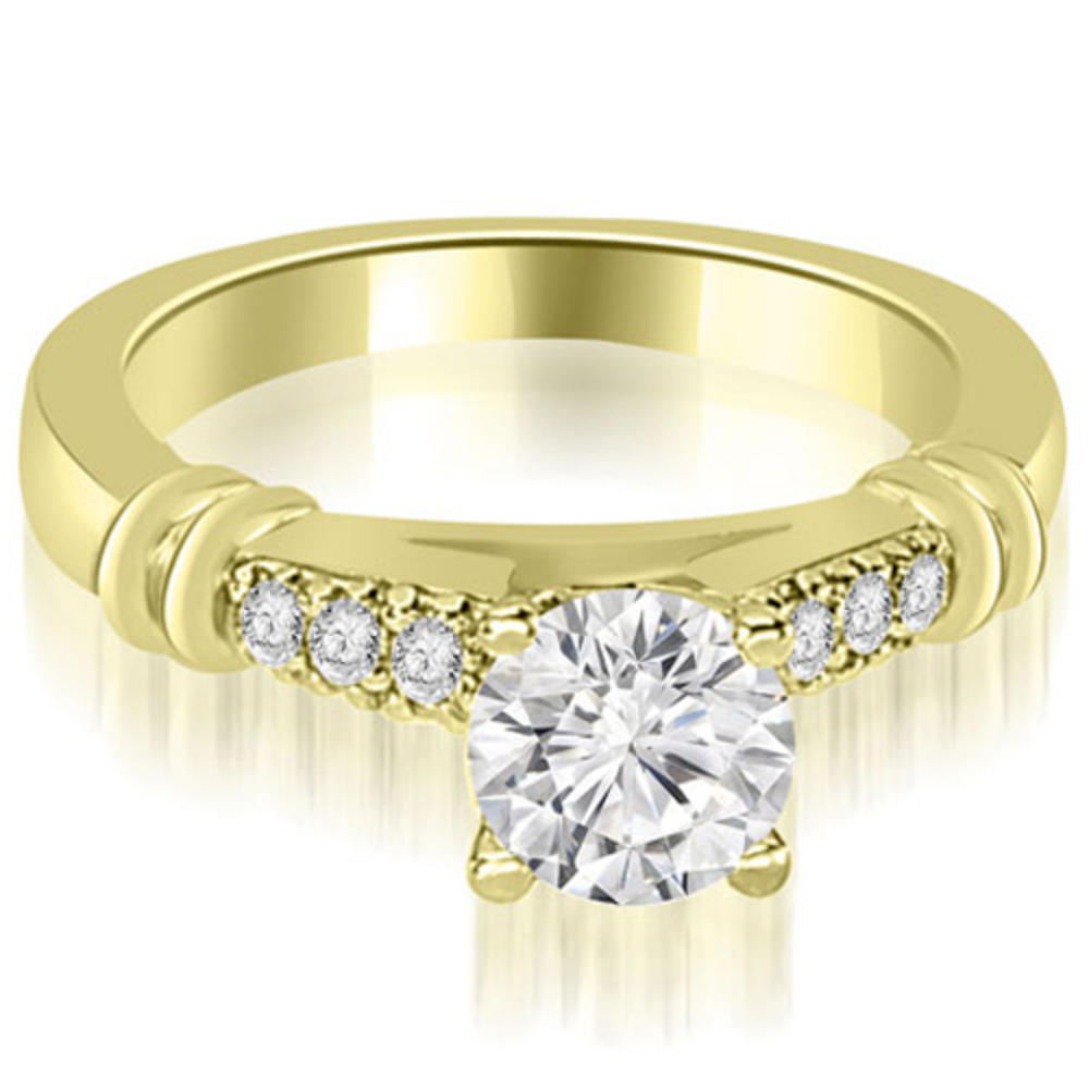 1.08 cttw Round-Cut 18k Yellow Gold Diamond Bridal Rings Set