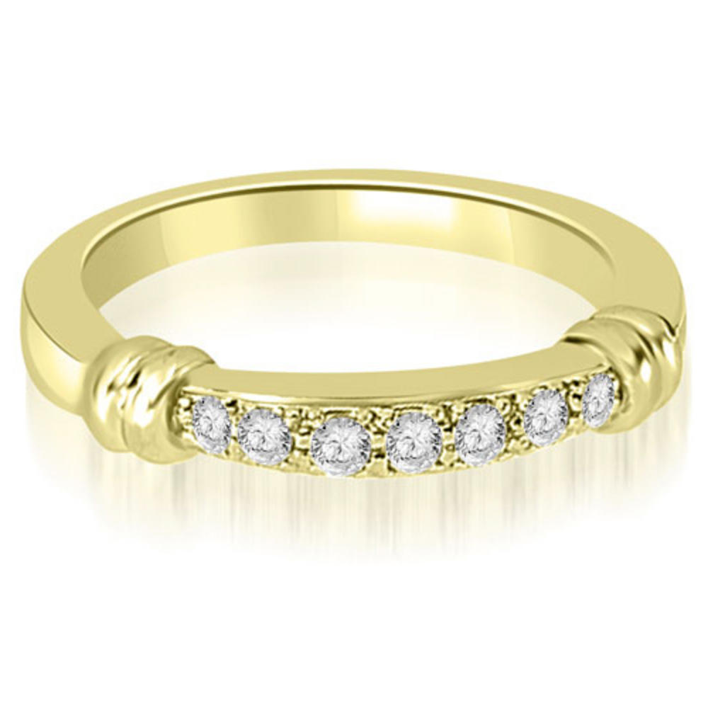 0.78 Cttw Round Cut 18K Yellow Gold Diamond Engagement Ring Set