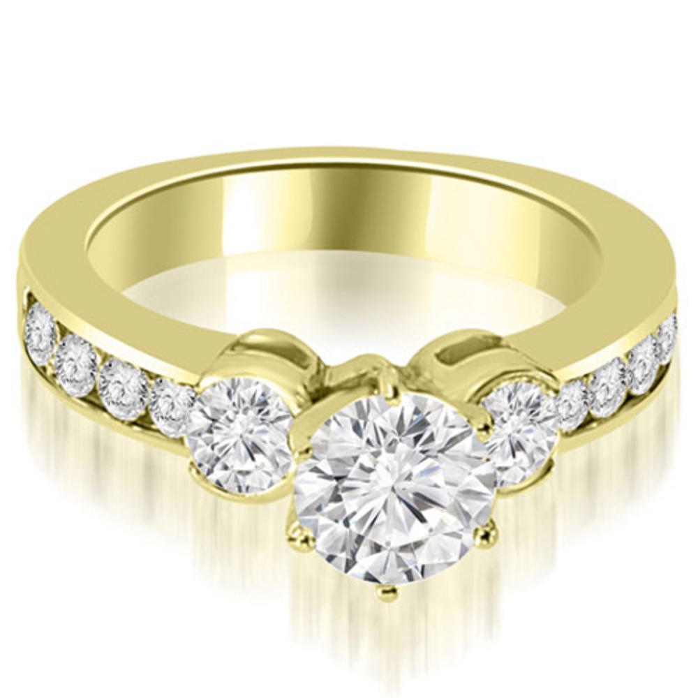 3.00 Cttw. Round Cut 18k Yellow Gold Diamond Bridal Set