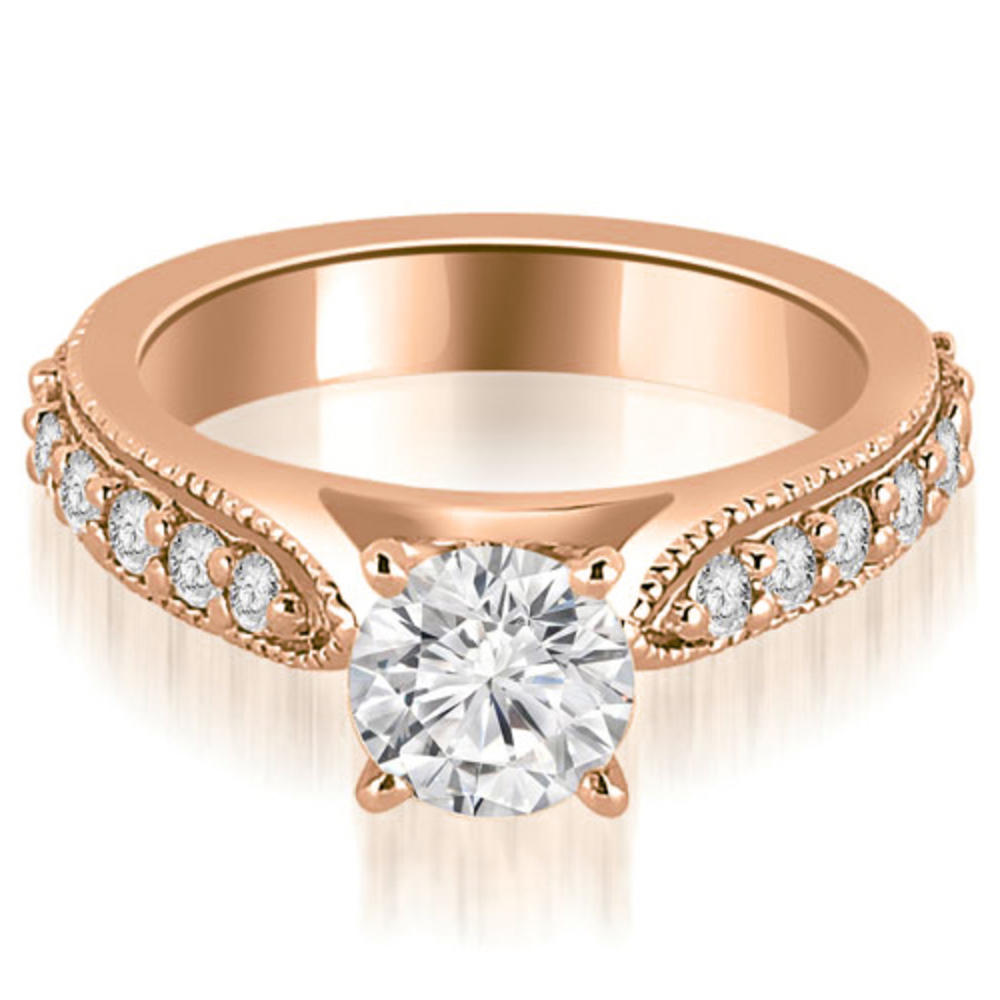 2.00 Cttw Round Cut 18K Rose Gold Diamond Bridal Set