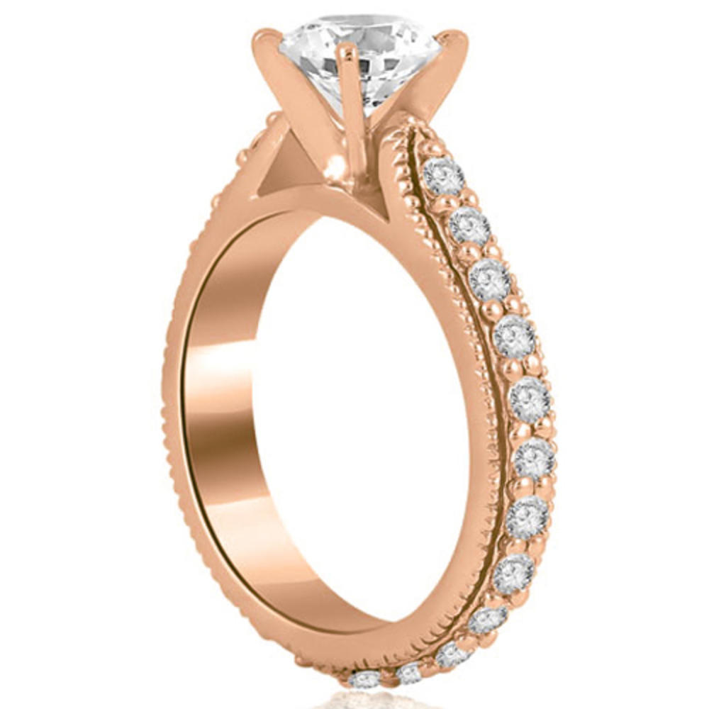 2.50 Cttw Round-Cut 18K Rose Gold Eternity Diamond Bridal Set
