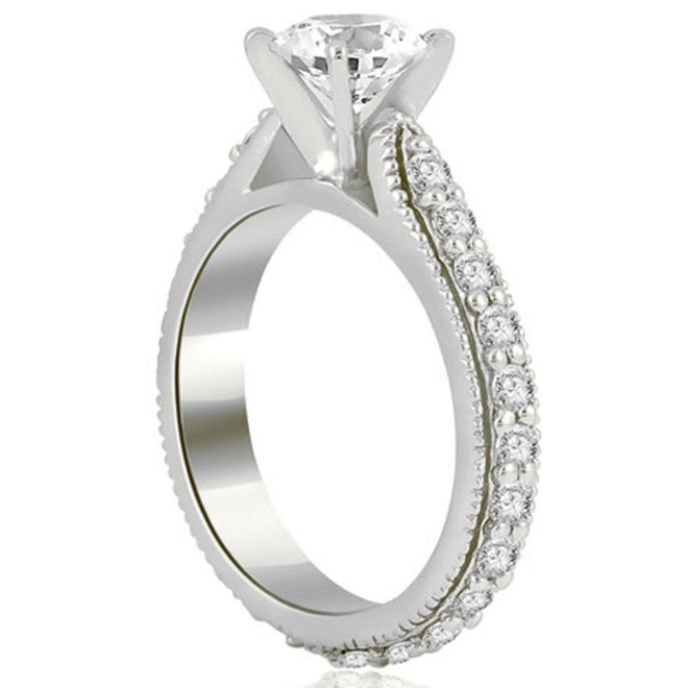 1.85 Cttw Round-Cut 18K White Gold Diamond Bridal Set