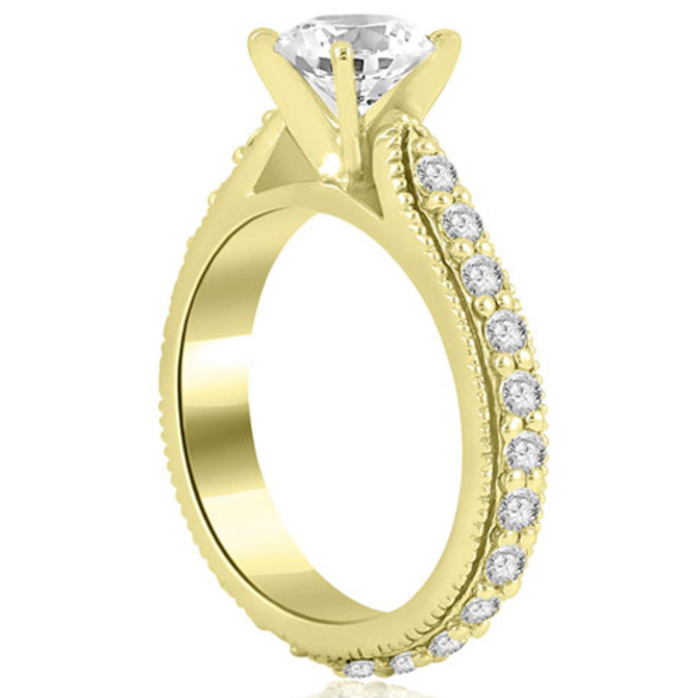 1.85 Cttw. Round Cut 18k Yellow Gold Diamond Bridal Set