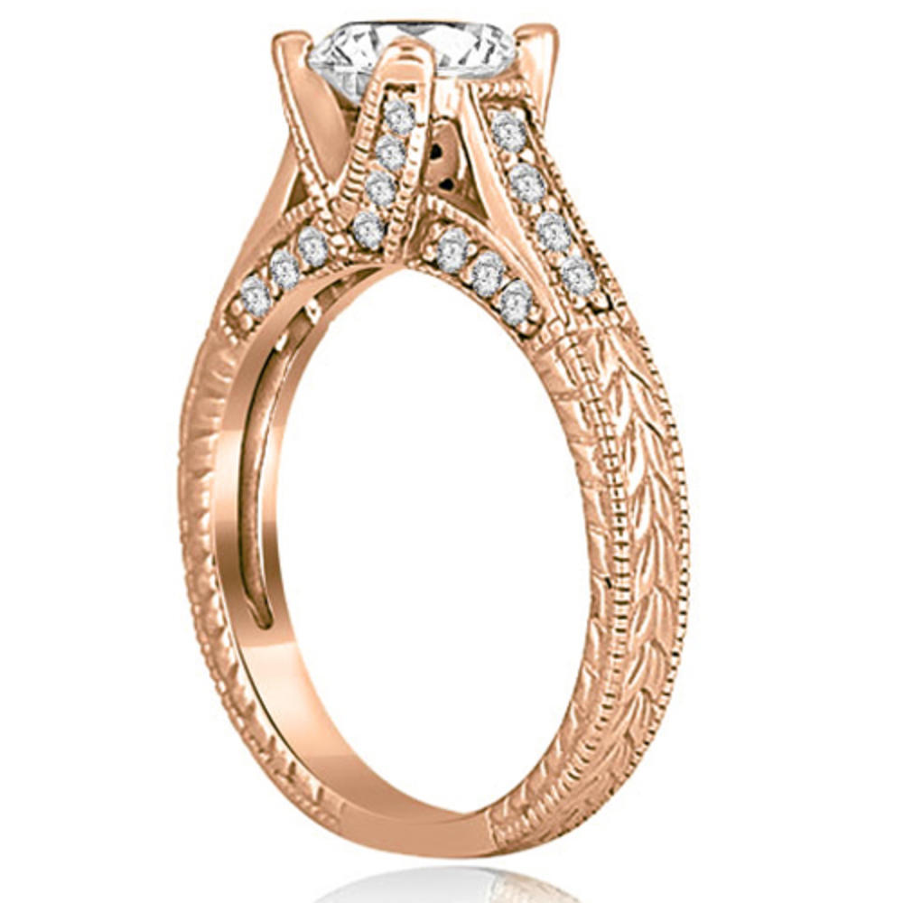 1.25 Cttw Round Cut 18K Rose Gold Diamond Bridal Set