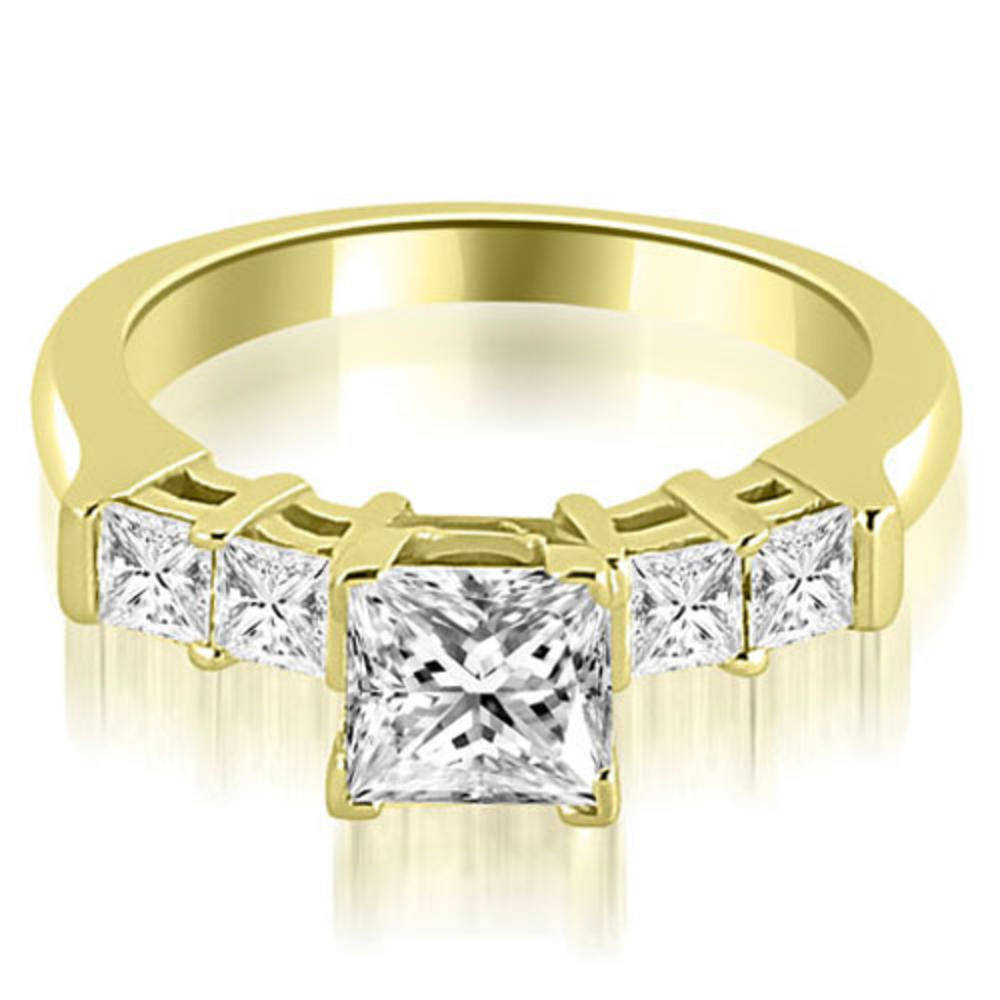 1.75 Cttw Princess Cut 14k Yellow Gold Diamond Bridal Set