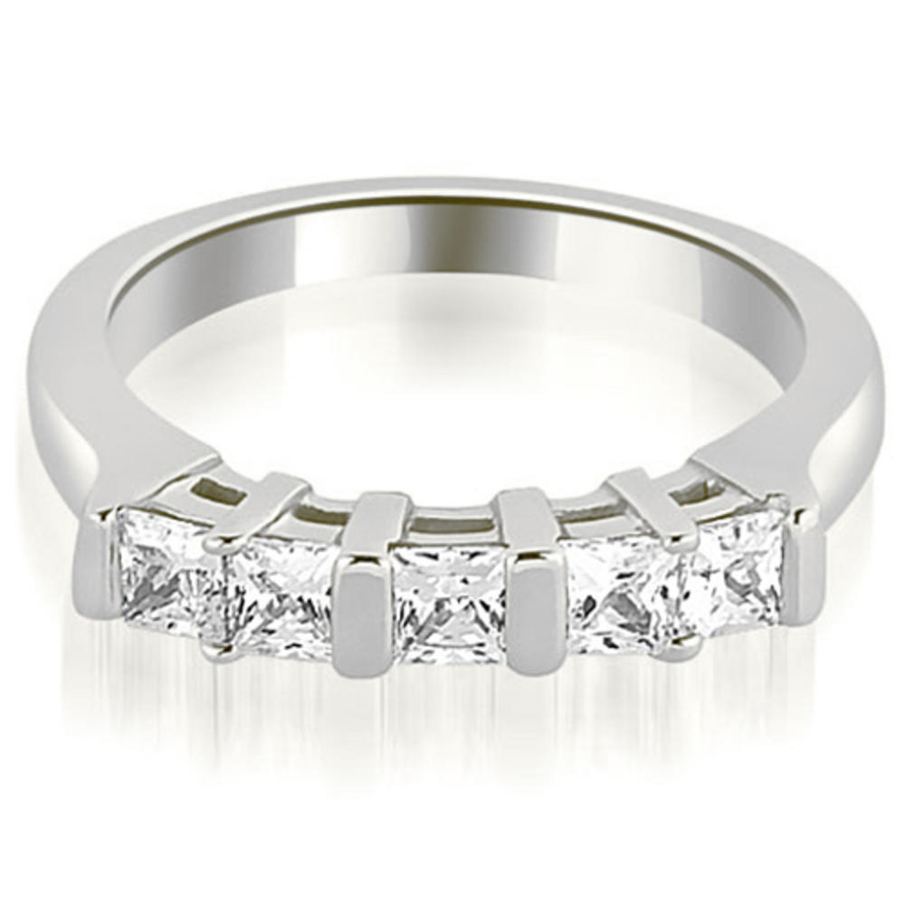1.50 cttw. 18K White Gold Princess Cut Diamond Engagement Bridal Set (I1, H-I)