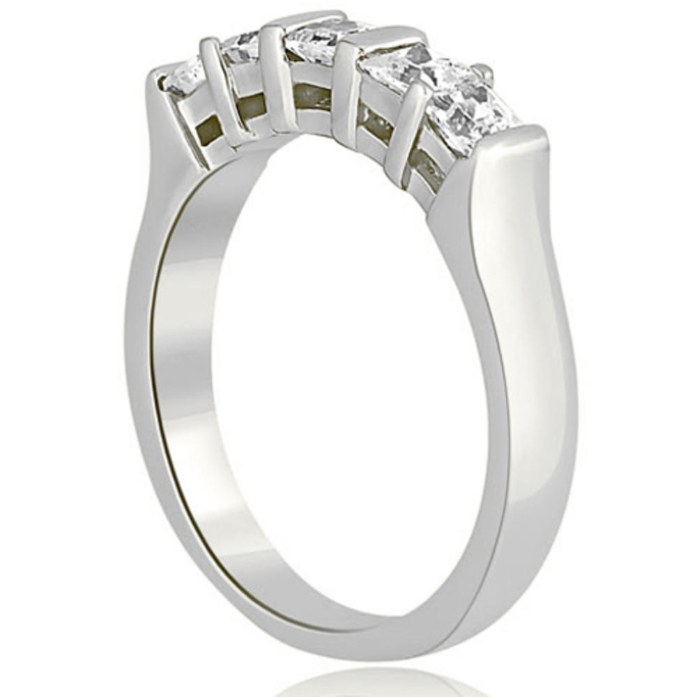1.50 cttw. 18K White Gold Princess Cut Diamond Engagement Bridal Set (I1, H-I)
