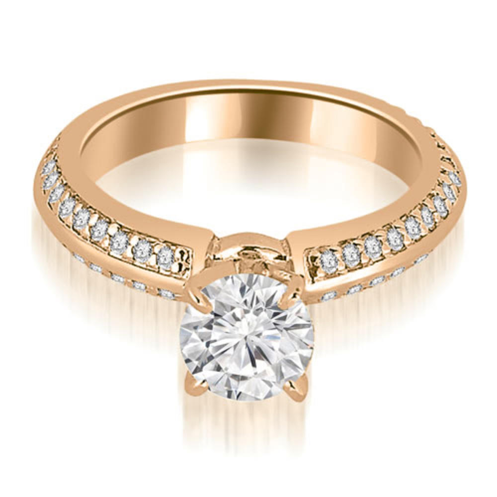 1.45 Cttw Round-Cut 14K Rose Gold Diamond Bridal Set