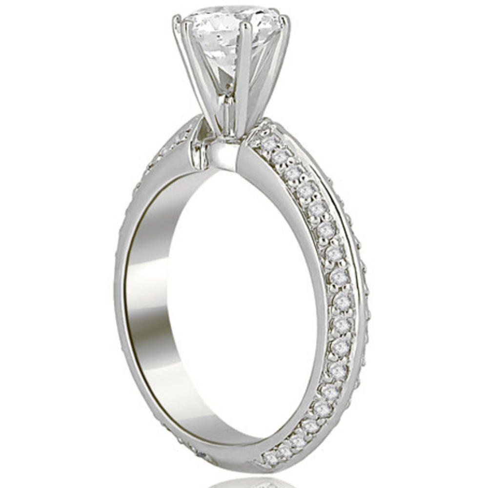 1.45 Cttw Round-Cut 18K White Gold Diamond Bridal Set