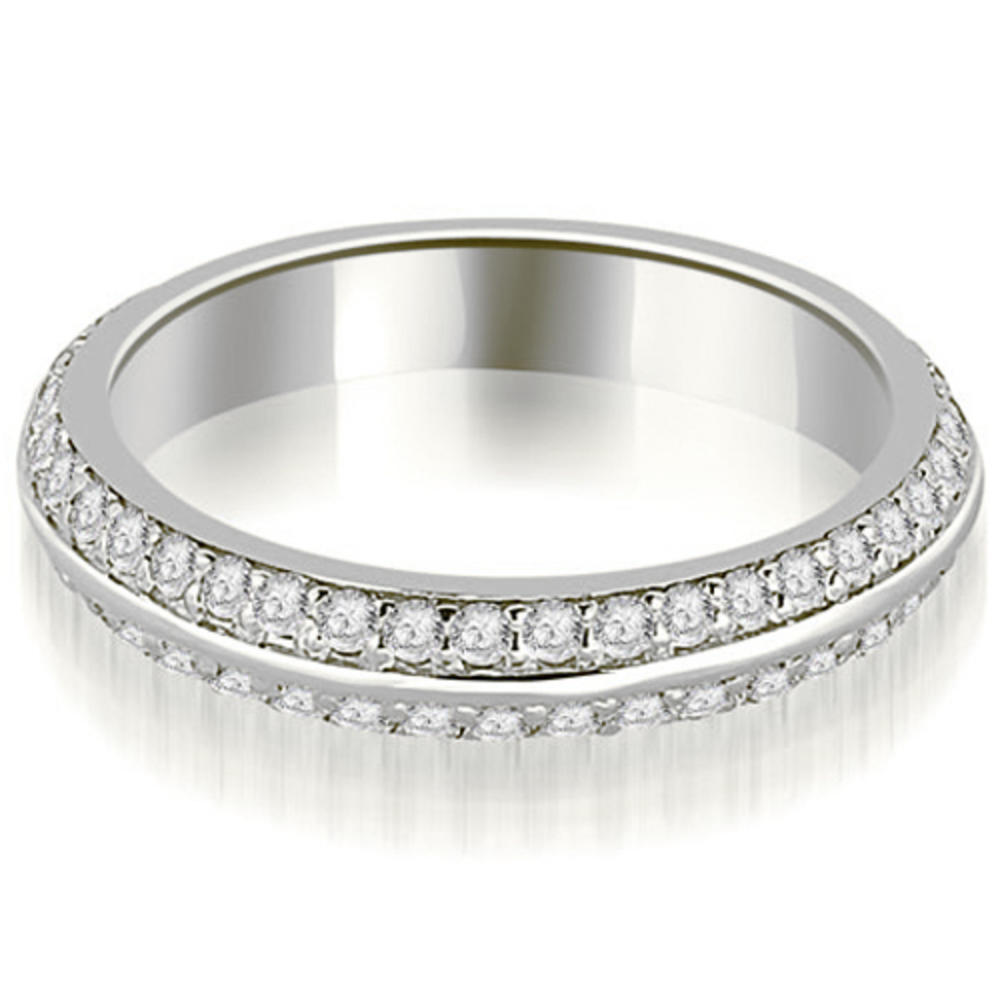 1.40 Cttw. Round Cut 18K White Gold Diamond Bridal Set