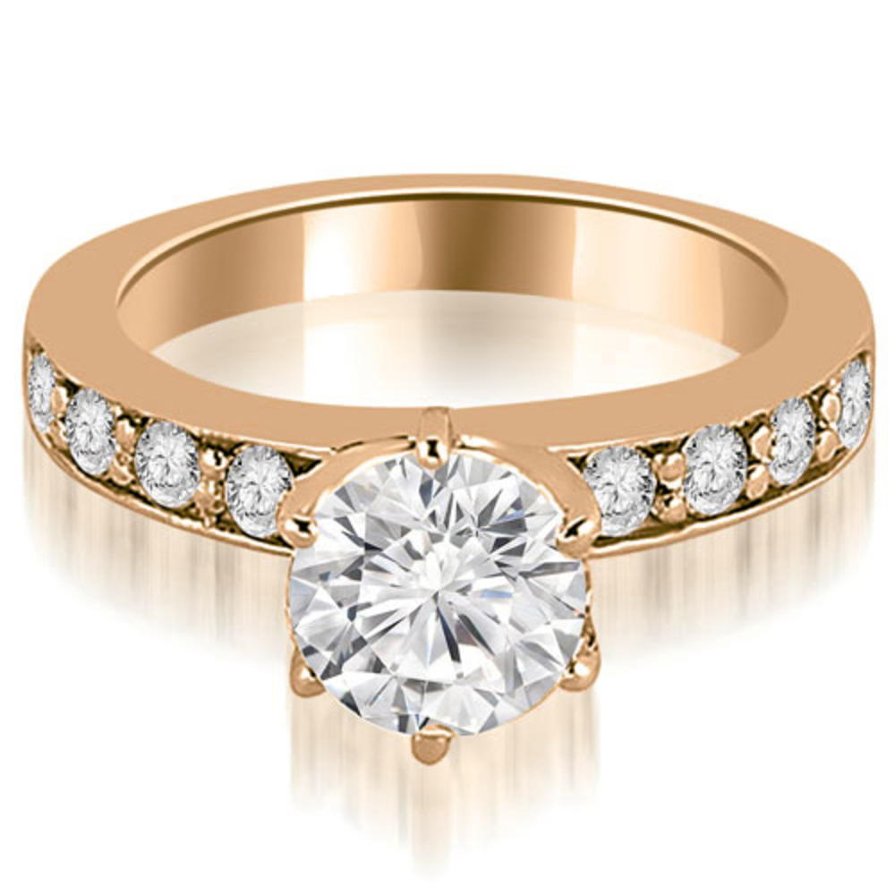 1.45 cttw Round-Cut 14k Rose Gold Diamond Bridal Set