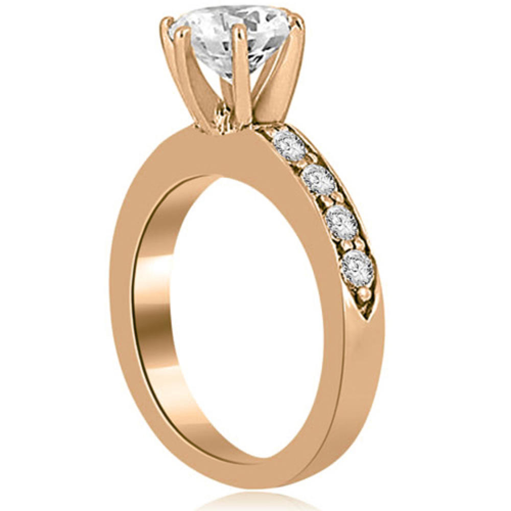 1.70 cttw. 14K Rose Gold Round Cut Diamond Engagement Matching Set (I1, H-I)