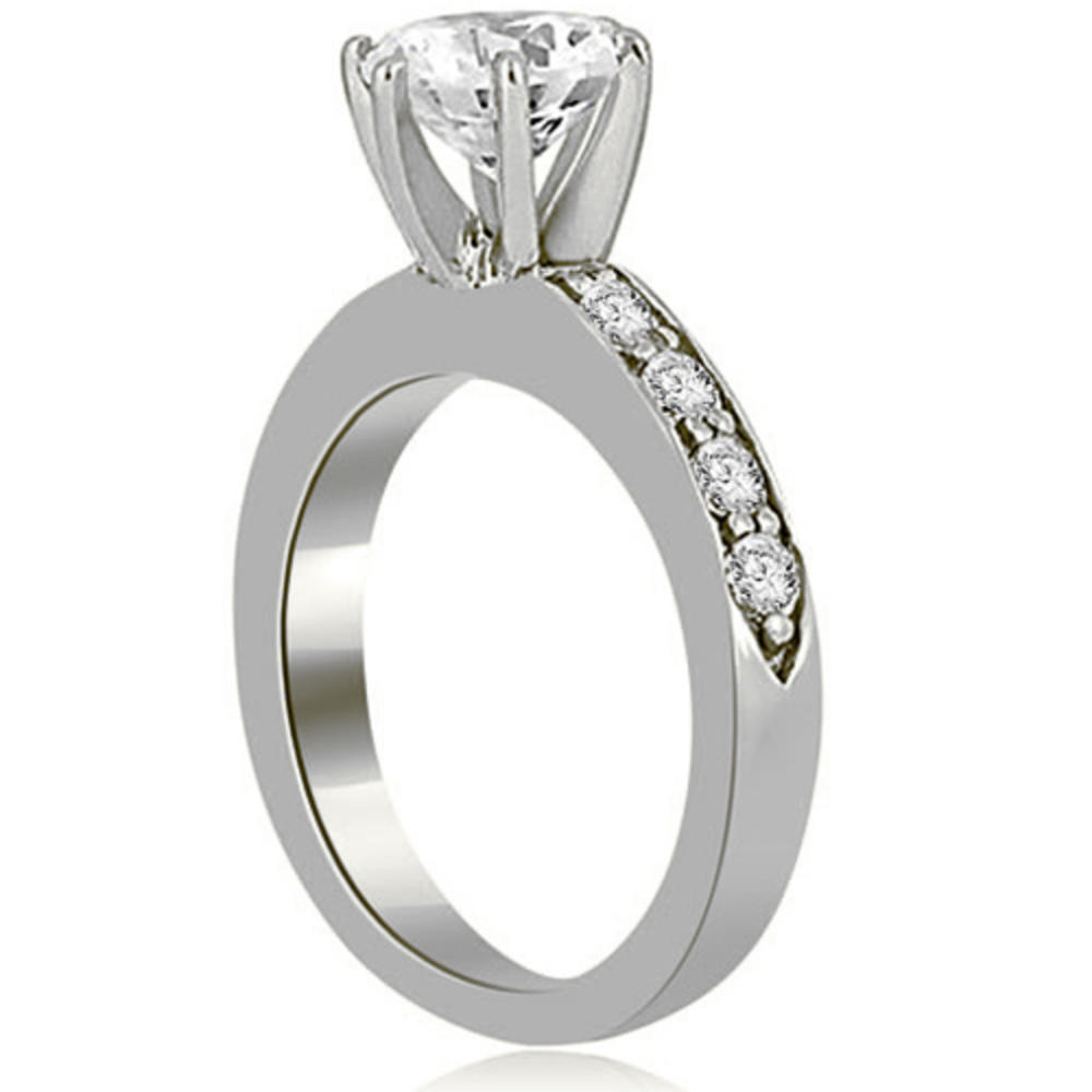 14K White Gold 0.75 cttw Round Cut Diamond Engagement Ring (I1, H-I)
