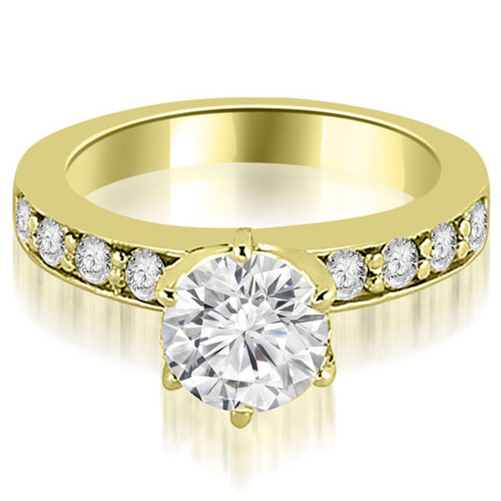14K Yellow Gold 0.75 cttw Round Cut Diamond Engagement Ring (I1, H-I)