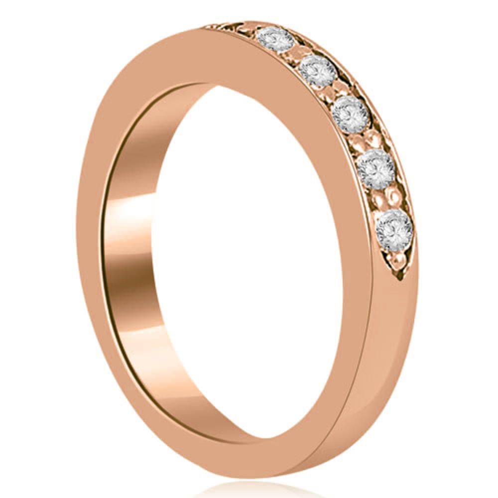1.30 Cttw Round Cut 18K Rose Gold Diamond Bridal Set