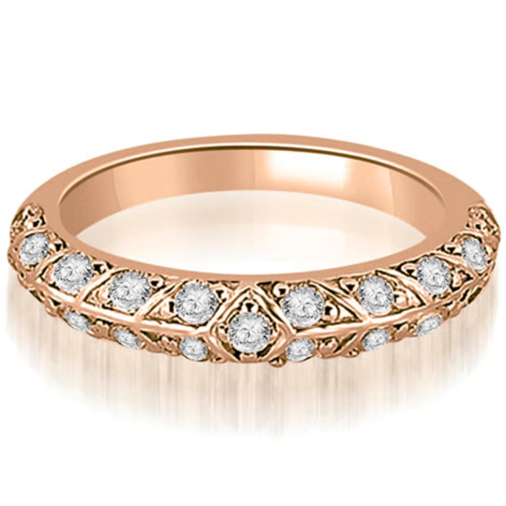 1.68 Cttw Round Cut 18k Rose Gold Diamond Bridal Set