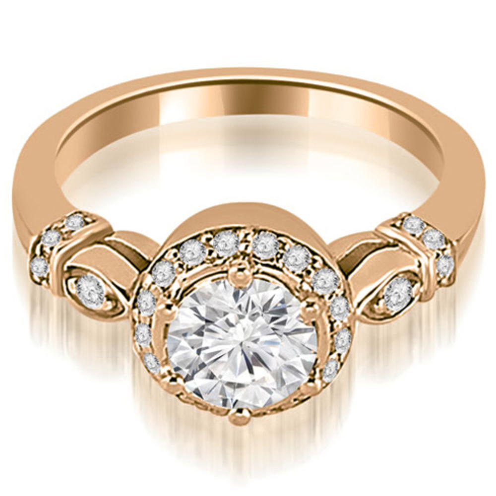 1.02 Cttw Round Cut 14K Rose Gold Diamond Bridal Set