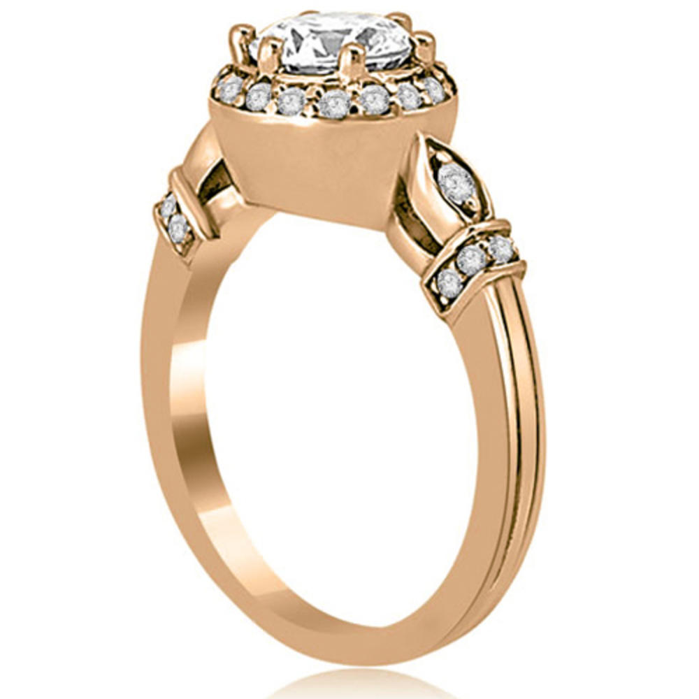 0.55 Cttw Round Cut 14K Rose Gold Diamond Engagement Ring