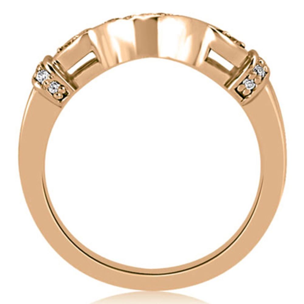 1.27 Cttw Round-Cut 14K Rose Gold Diamond Bridal Set