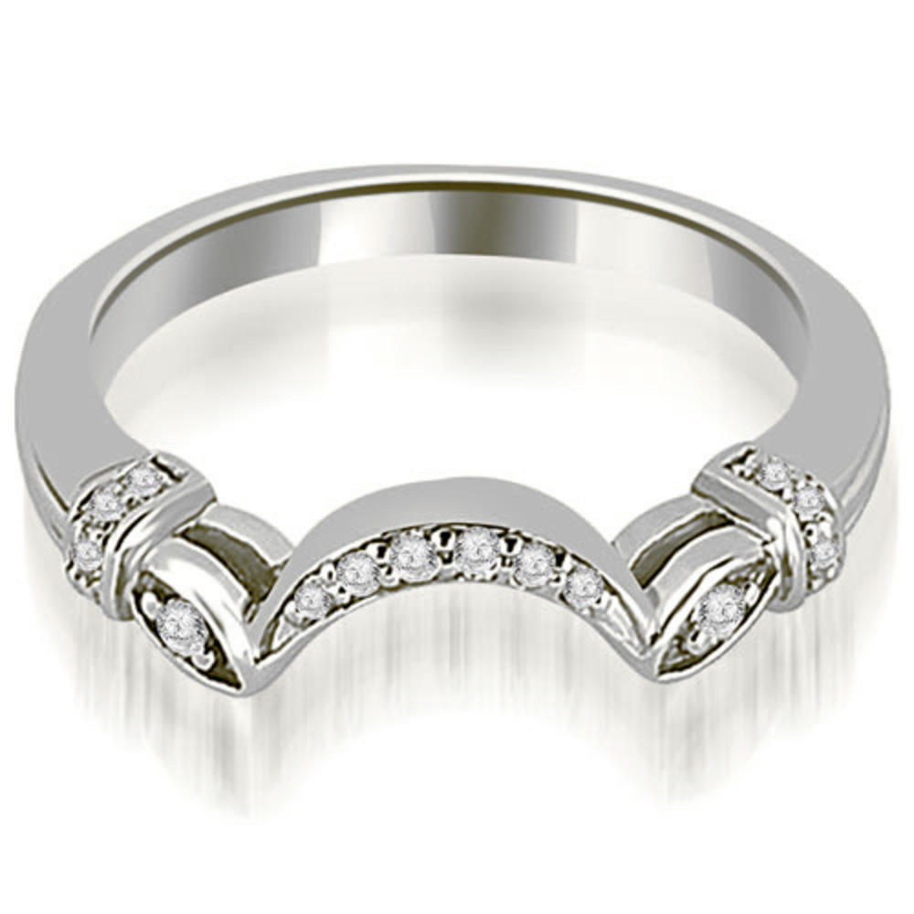 1.27 Cttw Round Cut 14K White Gold Diamond Engagement Ring Set