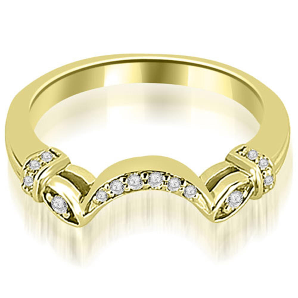 0.72 Cttw Round-Cut 14K Yellow Gold Diamond Bridal Set