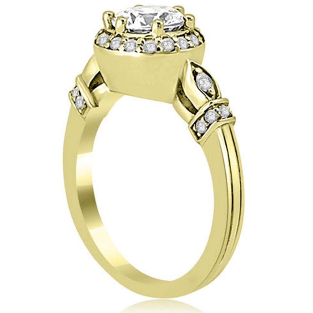 18K Yellow Gold 0.55 cttw Antique Round Cut Diamond Engagement Ring (I1, H-I)