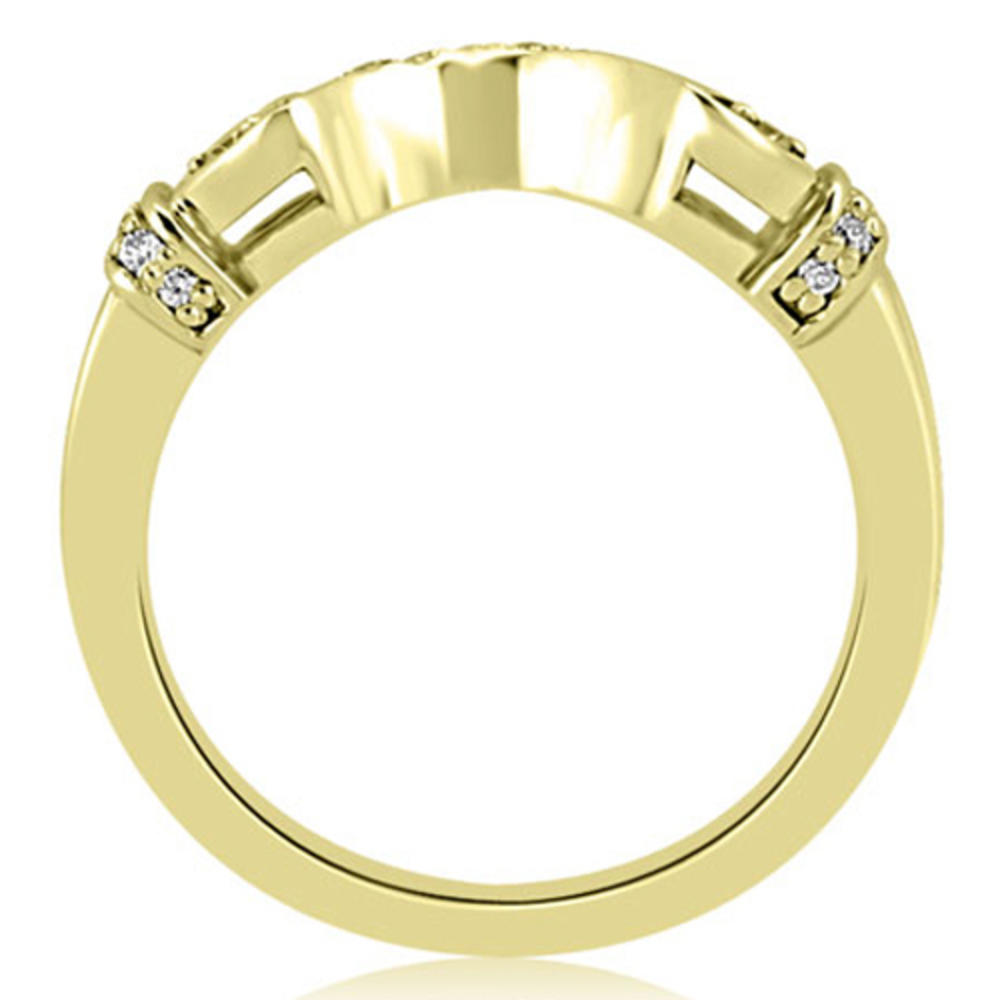 1.27 Cttw Round-Cut 18K Yellow Gold Diamond Engagement Ring Set