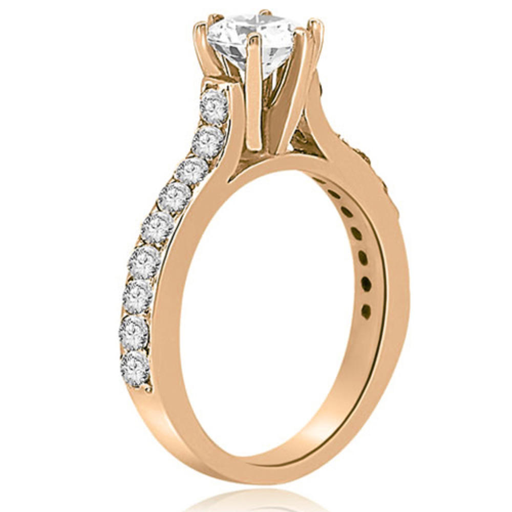 0.90 cttw Round-Cut 14k Rose Gold Diamond Engagement Ring