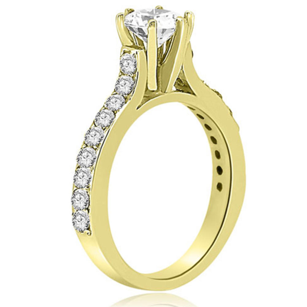 1.60 Cttw Round Cut 14K Yellow Gold Diamond Bridal Set