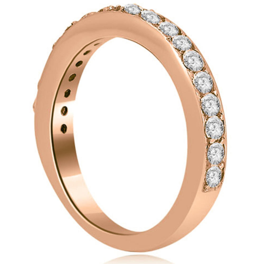 1.65 Cttw Round Cut 18K Rose Gold Diamond Engagement Ring