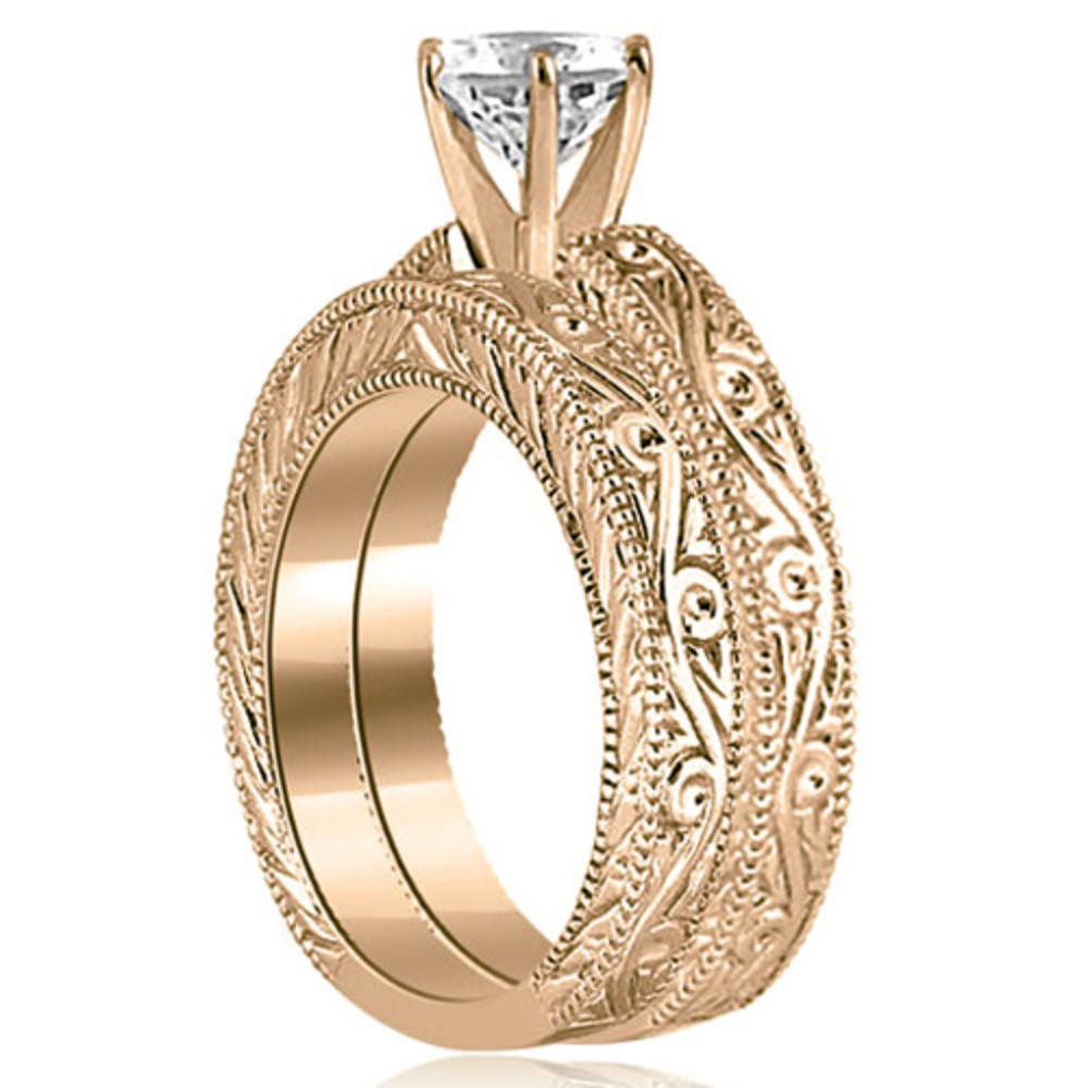 0.35 Cttw Round Cut 14k Rose Gold Diamond Bridal Set