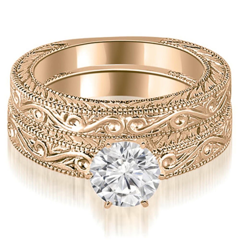0.35 Cttw Round Cut 14k Rose Gold Diamond Bridal Set