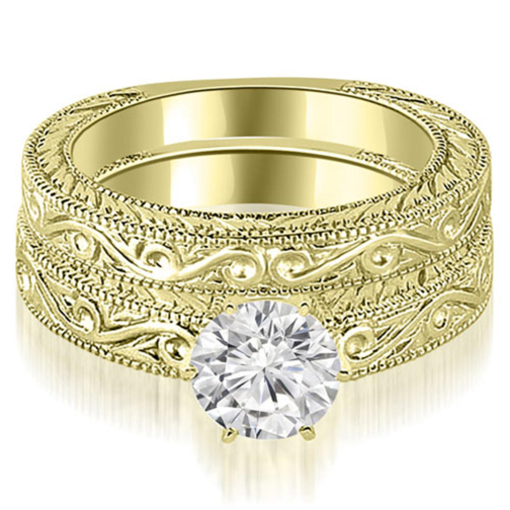 0.50 Cttw Round Cut 14k Yellow Gold Diamond Bridal Set